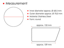 60mm Auspuffblende Endrohrblende Schwarz Passend für VW Golf 7 VII Variant Touran II
