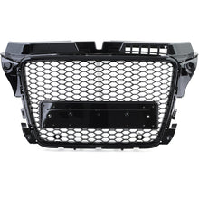 NEU Wabengrill Kühlergrill Front Grill Schwarz Glanz für Audi A3 8P 2008-2013