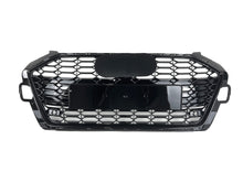 Kühlergrill Frontgrill Wabengrill Schwarz für Audi A4 S4 B9 S-Line Facelift 19+