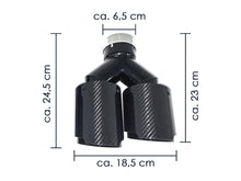 NEU Glanz Carbon Fiber Auspuffblende Endrohre Sportauspuff Passend für BMW M Stoßstange Universal 62-65mm et280