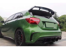 Schwarz Heckdiffusor + Auspuffblenden für Mercedes Benz A-Klasse W176 AMG Line A180 A200 2015-2018 di17