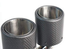Matt Carbon Duplex Sportauspuff Auspuffblenden Endrohre Passend für AUDI BMW VW Universal 48-52mm et259