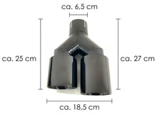 NEU Schwarz Y Style Auspuffblenden Duplex Blenden Endrohre Passend für AUDI BMW Mercedes Universal 62-65mm et284