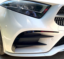 Front Stoßstange Areo Flics Flaps Flossen Flaps Canards Schwarz für Mercedes CLS C257 AMG-Line 2018-2021