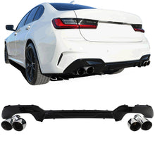 Schwarz Heckdiffusor Diffusor Doppelrohr Chrom Passend für BMW G20 G21 318 320 19-22
