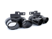 Auspuffblenden Endrohr Blenden Schwarz Glanz Edelstahl für AUDI A6 C8 A7 C8 S Line 18+