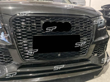 Schwarz Glanz Wabengrill Frontgrill für Audi Q5 8R Kühlergrill 2012-2016 mit PDC