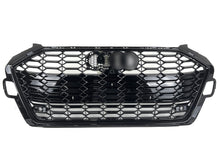 Kühlergrill Frontgrill Wabengrill Schwarz für Audi A4 S4 B9 S-Line Facelift 19+