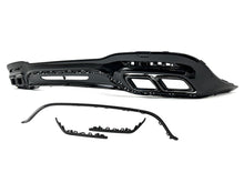 Schwarz Heckdiffusor Diffusor Endrohre für Mercedes W222 V222 AMG Line 17-20 MOPF