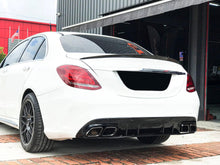 C63s Optik Heckdiffusor Diffusor Endrohre Schwarz für Mercedes W205 S205 Seriens.