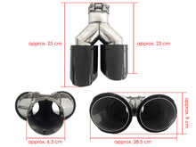 Glanz Carbon Duplex Sportauspuff Auspuffblenden Endrohre Passend für AUDI BMW VW Universal 60-64mm et258