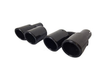 Carbon Endrohre Auspuffblende Schwarz für Audi A6 A7 C7 A4 B8 A5 Q5