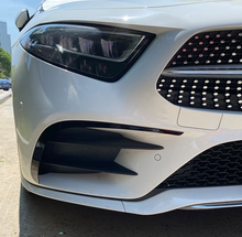 Front Stoßstange Areo Flics Flaps Flossen Flaps Canards Schwarz für Mercedes CLS C257 AMG-Line 2018-2021