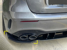 Heckansatz Splitter Spoiler Ecken Schwarz für Mercedes A W177 Hatchback A35 A45 AMG 2018-2022