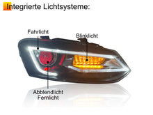 NEU LED Tagfahrlicht Scheinwerfer Doppelstrahl Dämonenaugen Für VW Polo 6C 6R 2009-2017