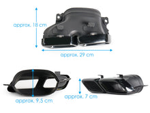 Schwarz Heckdiffusor Diffusor Endrohre für Mercedes W222 V222 AMG Line 17-20 MOPF
