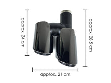 Auspuffblende Endrohre Endrohrblende Schwarz für Porsche Panamera 970 2009-2013 et215