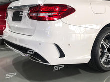 Heck Flossen Flaps Canards Splitter Aero Flics für Mercedes C-Klasse S205 Kombi C43 AMG Line 2015-2018 pz16