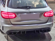Heckdiffusor Diffusor Auspuff Endrohr Schwarz für Mercedes W205 S205 AMG Line 14-21 di26