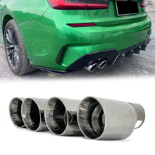 Chrom Endrohre Auspuff Blenden Passend für BMW 3er G20 G21 G28 M Sport Paket 19-22 et232
