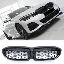 Schwarz Diamant Grill Nieren Kühlergrill Passend für BMW 3er G20 G21 vor-LCI 19-22