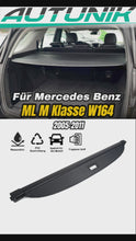 Für Mercedes Benz ML M Klasse W164 2005-2011 Laderaumabdeckung Abdeckrollo Kofferraum