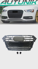 Wabengrill Grill Schwarz für AUDI A4 B8 Kühlergrill B8.5 MODF 2011-2015 fg206