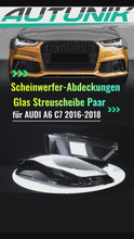 Scheinwerfer-Abdeckungen Glas Streuscheibe Paar für AUDI A6 C7 2016-2018