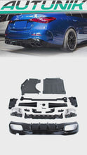 C63 Optik Heckdiffusor Diffusor Auspuff Schwarz Glanz für Mercedes W206 S206 AMG Line 2022+