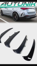 Heck Stoßstange Areo Flaps Flossen Schwarz Glanz für Mercedes GLC X254 AMG-Line ab 2022 pz120