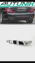 Auspuffblenden Doppelrohr Endrohre Chrom für Mercedes CLS W218 C218 C219 W221 S63 AMG W212 et91