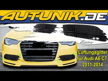 Lüftungsgitter Nebelscheinwerfer Blenden Gitter Schwarz für Audi A6 C7 2011-2014 VFL