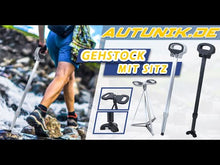 Autunik Faltbarer Gehstock mit Sitz Bergstock Wanderstock für Bergsteigen Wandern gs1