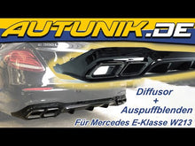 NUR FÜR BENZIN Schwarz Heckdiffusor Diffusor + Auspuff für Mercedes W213 S213 E43 AMG Line di33