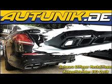 NUR FÜR BENZIN Schwarz Heckdiffusor Diffusor + Auspuff für Mercedes W213 S213 E43 AMG Line di33
