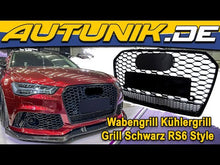 Wabengrill Grill Kühlergrill Schwarz für Audi A6 S6 C7 4G Limo Avant S Line MOPF 15-18