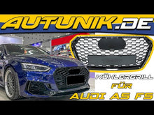 Wabengrill Front Grill Kühlergrill Schwarz für AUDI A5 F5 S5 S-Line 2016-2019 vor MOPF