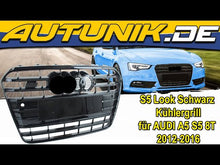 Schwarz Frontgrill Grill für AUDI A5 Kühlergrill S5 8T Sportback Coupe 12-16 MOPF