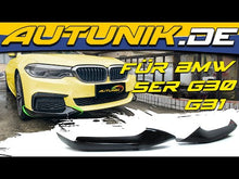 Front Spoiler Splitter Ecken Ansätze Schwarz Passend für BMW 5er G30 G31 M Sport Paket 2017-2020 Vor LCI