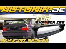 GT Class 2 Heckspoiler Spoiler Flügel Matt Schwarz für BMW 3er E36 1990-1999
