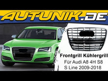 Frontgrill Kühlergrill Grill S8 Stil Chrom für AUDI A8 4H S8 S Line 2009-2018