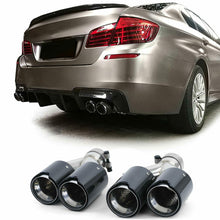 NEU Carbon Doppel Endrohre 4 Rohr Duplex Passend für BMW 5er F10 F11 535i 535d 2010-2017