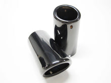 68mm Titan Schwarz Auspuffblenden Endrohr Blende Passend für VW Scirocco 3 TSI 08-17 vw24