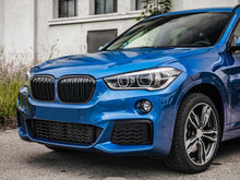 Kühlergrill Nieren Grille Grill Doppelsteg Schwarz Glanz Passend für BMW X1 F48 2014-2019 fg52