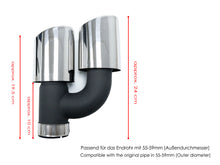 Auspuffblenden Endrohr Blenden Chrom Duplex (1 Paar) für AUDI A7 4G A6 C7 A4 B8 A5 8T Q5 8U et72