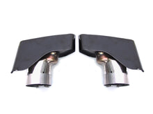 Auspuffblenden Endrohrblende Edelstahl Schwarz 8 Zylinder Optik Passend für BMW 5er F10 F11 520d 520i 6er F12 F13 640d 650i