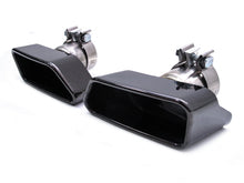 Auspuffblenden Endrohrblende Edelstahl Schwarz 8 Zylinder Optik Passend für BMW 5er F10 F11 520d 520i 6er F12 F13 640d 650i