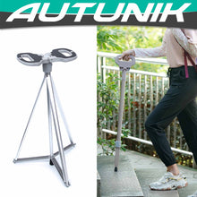 Autunik Faltbarer Gehstock mit Sitz Bergstock Wanderstock für Bergsteigen Wandern gs1