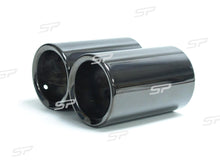 76mm Auspuffblenden Endrohreblenden Schwarz Passend für BMW LCI 1er F20 F21 3er F30 F31