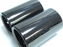 76mm Auspuffblenden Endrohreblenden Schwarz Passend für BMW LCI 1er F20 F21 3er F30 F31